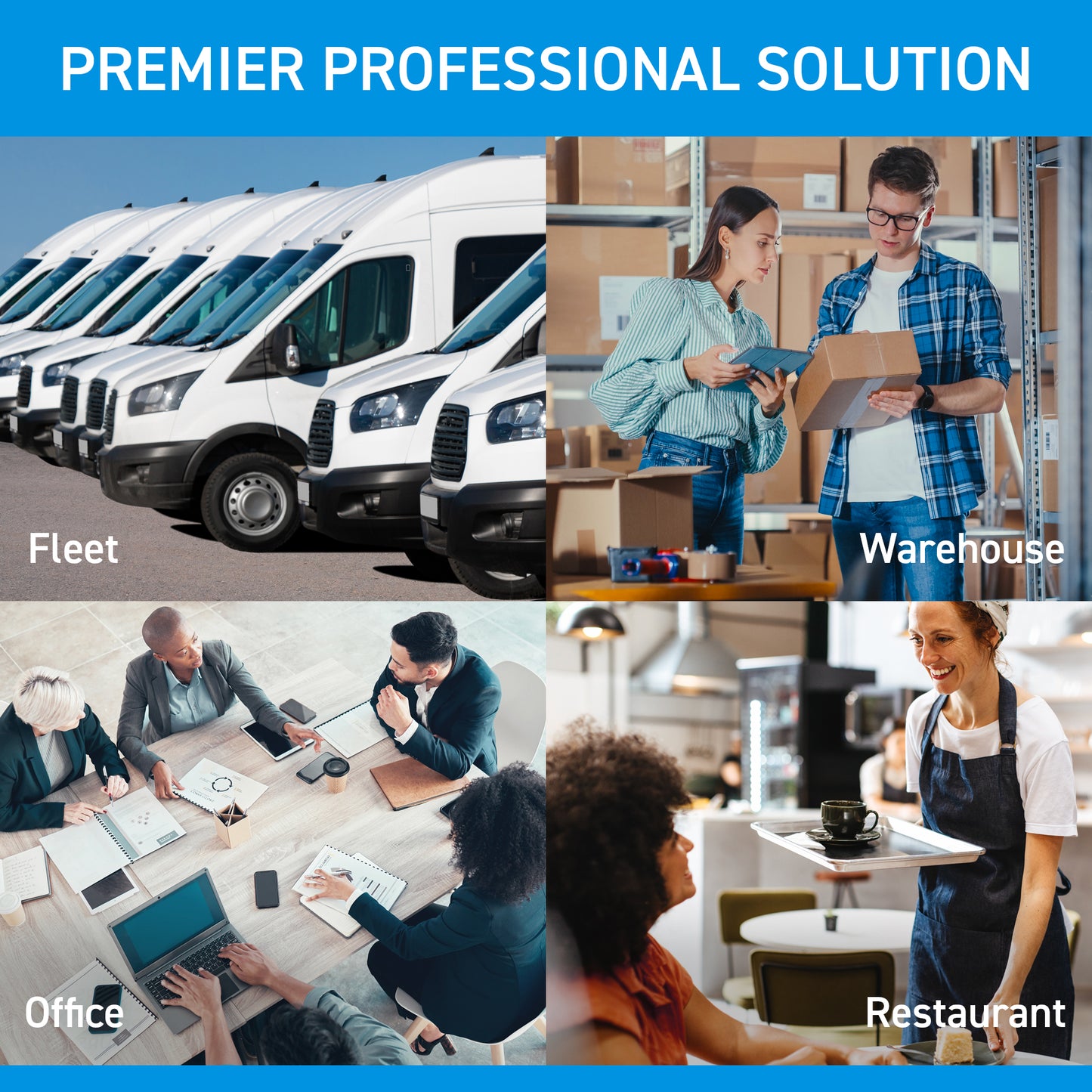 First aid kit for warehouse and restaurant and office settings