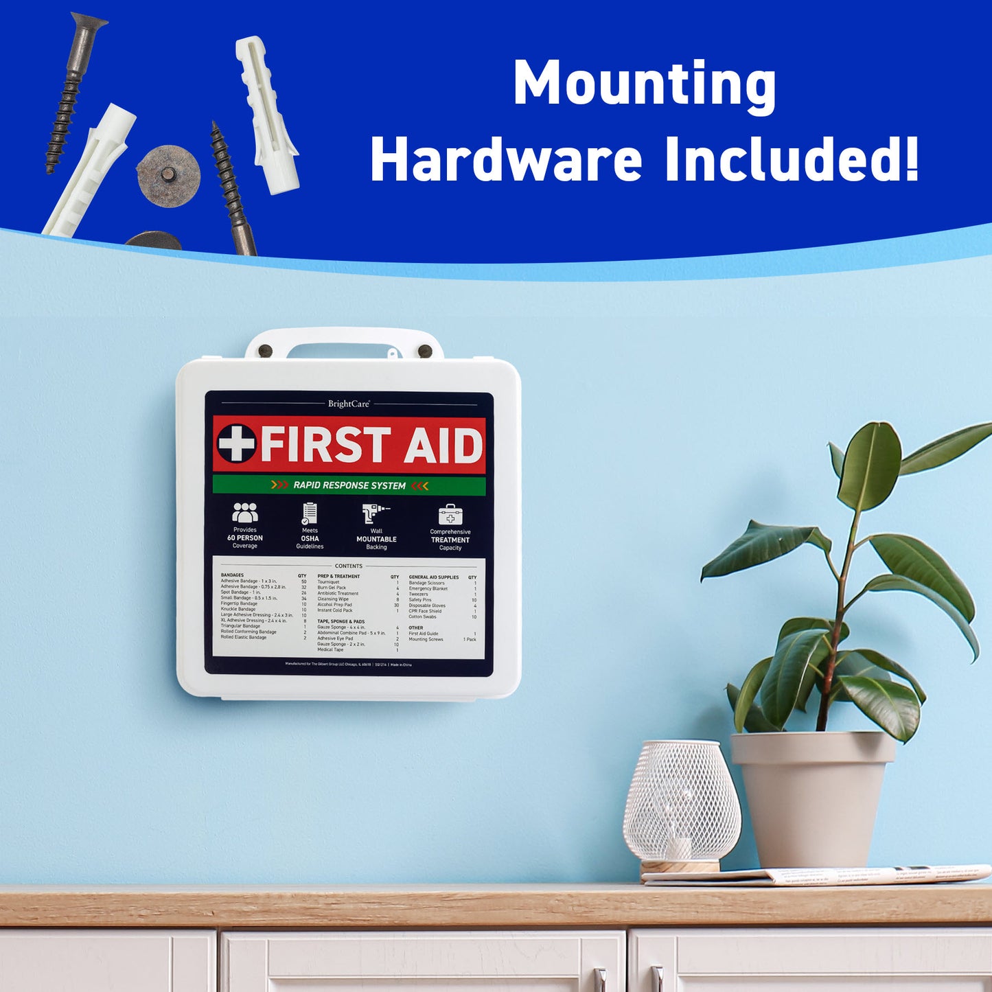 Mountable wall First Aid Kit